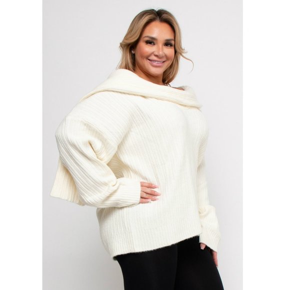 NWT NET.153 ULTRA thick and warm Plus Size sweater, 1X/2X, 2X/3X ,Ivory - Picture 3 of 3